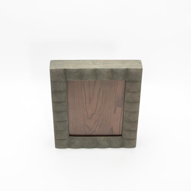 Picture Frame 8x10” in Quilted Grey Shagreen by R&y Augousti For Sale In Los Angeles - Image 6 of 10