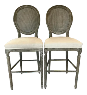 Furniture Classics Spenzia Oak Bar Stools - a Pair