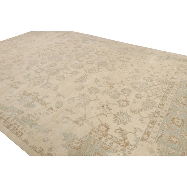 Rug & Kilim Rug & Kilim’s Oushak Style Oversized Rug in Beige/Brown, With Floral Patterns For Sale - Image 4 of 7