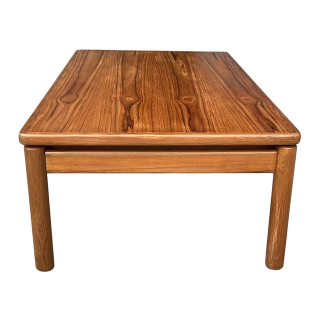 Vintage Danish Modern Solid Wood Coffee Table For Sale - Image 9 of 12