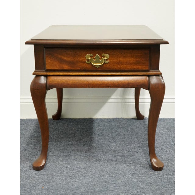 Brown Cresent Furniture Solid Cherry Traditional Style 22" Accent End Table For Sale - Image 8 of 12