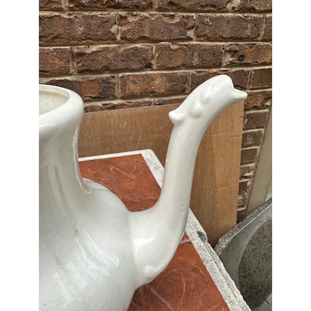 1970s White Ceramic Tea Set- 3 Pieces For Sale - Image 9 of 10