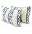 Mid-Century Modern Pair of Kravet Blue Bamboo Lattice Lumbar Pillows For Sale - Image 3 of 6