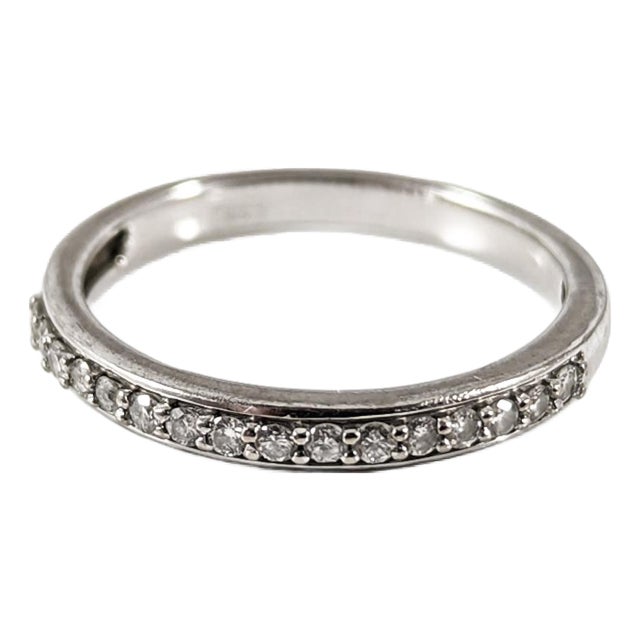 Alliance Ring in 18 Karat White Gold with Diamonds For Sale