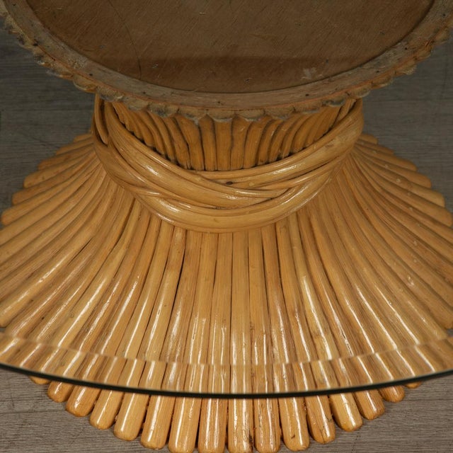 Wood Sheaf of Wheat Coffee Table by McGuire, 1970s For Sale - Image 7 of 10