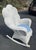 Victorian Victorian Style White Wicker Rocking Chair For Sale - Image 3 of 6