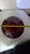 Watra Art Glass Vase Ruby Red & Black Speckled Mottled Bulb Shape Label For Sale - Image 4 of 8