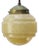 French Clichy Yellow Glass Pendant Lamp For Sale