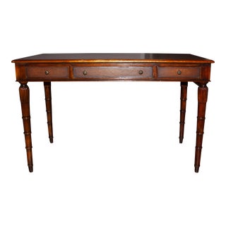 Theodore Alexander Chippendale Faux Bamboo Desk For Sale
