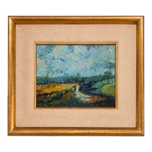 Vintage Impressionist Landscape Oil Painting