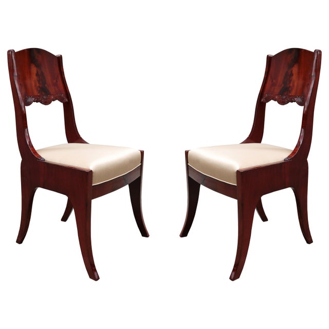 Early 19th Century Pair of Neoclassical Side Chairs For Sale - Image 9 of 18