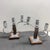 A Pair of 1940s Art Deco Fruit Wood and Chromed Metal French Candelabras For Sale - Image 6 of 10