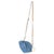 Animal Skin Blue Calfskin Shearling Mini Bunny Crossbody For Sale - Image 7 of 8