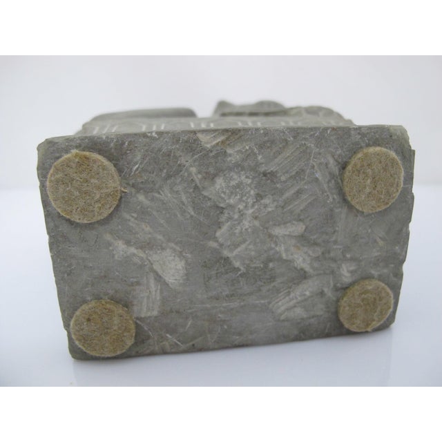 Chinese Carved Stone Foo Dog Guardian Lion With Rattling Ball Statue For Sale - Image 10 of 10