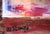 1980s Blocks of Color on a Red Field in Acrylic on Textured Paper by Blocks of Color on a Red Field in Acrylic on Textured Paper For Sale - Image 5 of 5