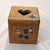 Mid 20th Century Natural Hardwood Square Painted Tissue Box Cover For Sale - Image 10 of 10