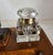 19th Century Olive Wood Twin Inkwell Standish with Bronze Lion Dog For Sale - Image 13 of 18
