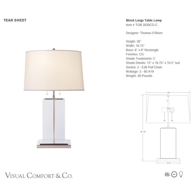 Designer: Thomas O'Brien Block Large Table Lamp