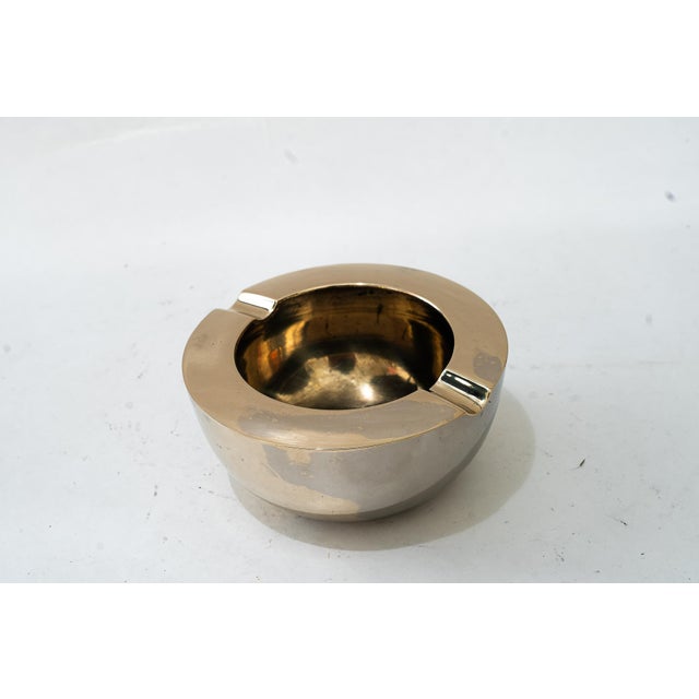 Art Deco Nickel-Plated Brass Ashtray, Vienna, 1920s For Sale - Image 3 of 7