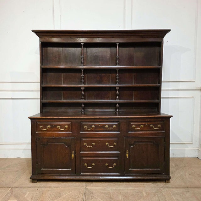 Brown English Farmhouse Dresser in Oak For Sale - Image 8 of 8
