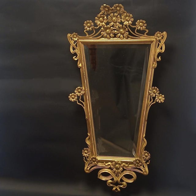 Art Nouveau Gilded Mirror, 1910s For Sale - Image 4 of 14