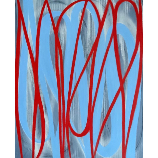 Contemporary Abstract Oil on Canvas "10ju23p-2010" by Alain Clément For Sale - Image 4 of 4