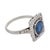 Art Deco 1930s French Art Deco Gia 2.00 Carat Sapphire Diamond 18k White Gold Ring, Size 6.75 For Sale - Image 3 of 4