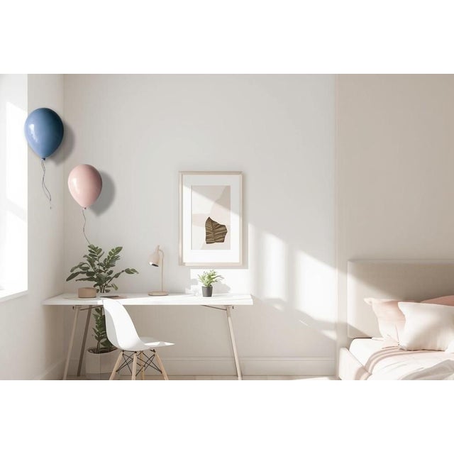 Contemporary Handmade Blue Dawn Glossy Ceramic Balloon Sculpture by ArtArsouf - Medium Size For Sale - Image 11 of 15