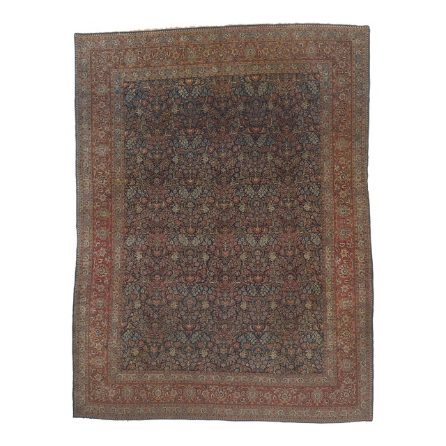 Antique Persian Kashan Rug, 10'01 X 13'04 For Sale