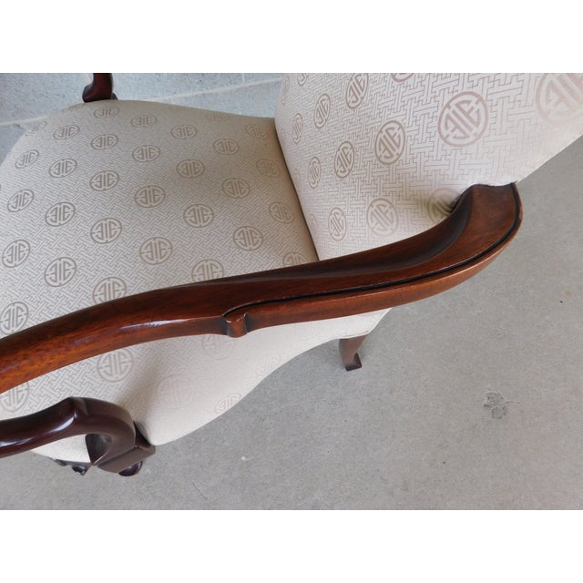 Southwood Georgian Queen Anne Style Fireside Accent Arm Chairs - A Pair For Sale - Image 16 of 18