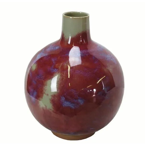 2010s Jun Round Porcelain Vase For Sale - Image 5 of 5