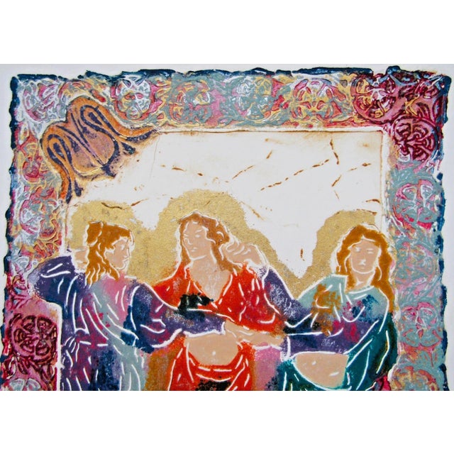 1990s Roy Tonkin "Graces I" Pencil Signed, Titled, Ap Glazed Etching Serigraph For Sale In Miami - Image 6 of 7