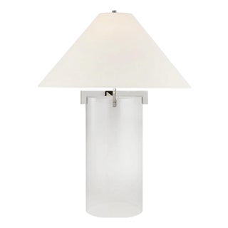 Contemporary Visual Comfort Crystal/Polished Nickel Table Lamps For Sale
