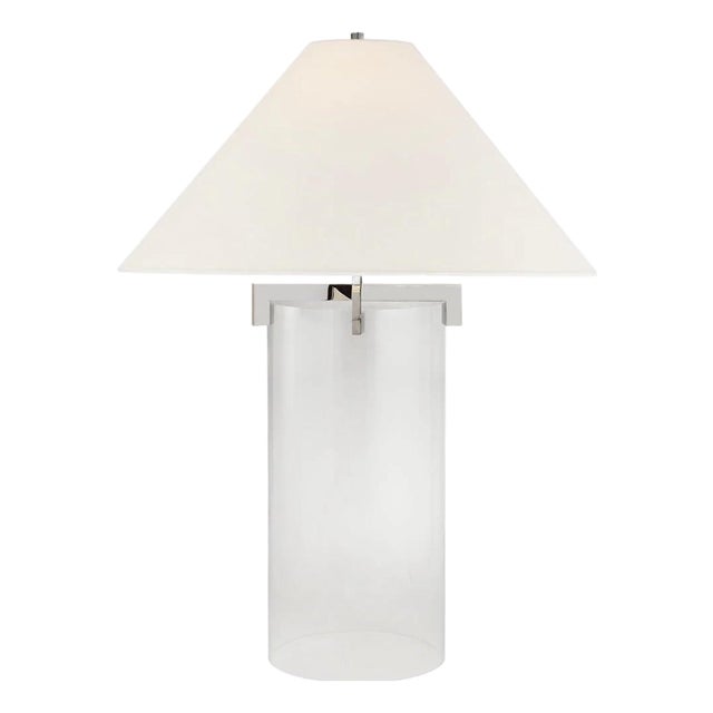 Contemporary Visual Comfort Crystal/Polished Nickel Table Lamps For Sale