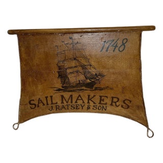 Painted Sailmakers Trade Sign For Sale