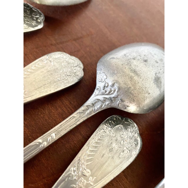 Antique Silver Plated Cutlery, Set of 18 For Sale - Image 6 of 9