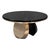 Art Deco "Château" Round Table With Bronze and Stainless Steel, Handmade For Sale - Image 3 of 6