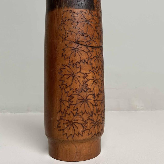 Brown Vintage Kokeshi by Inosuke Kobayashi, Japan, 1950s For Sale - Image 8 of 18