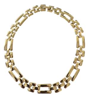 Vintage Goldtone Chainlink Collar Necklace