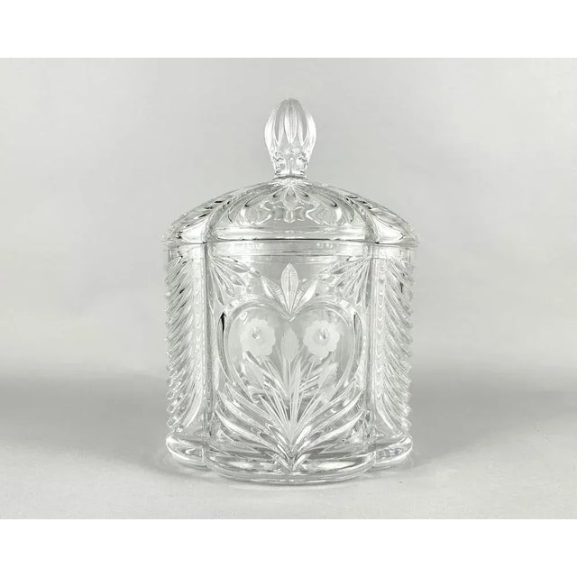 Vintage Crystal Biscuits Storage Container with Lid For Sale - Image 8 of 8