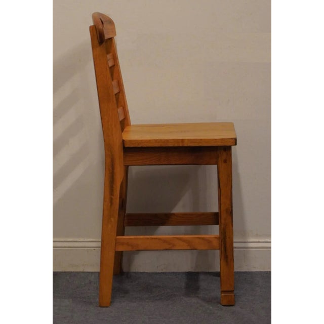 Set of 6 Sunny Designs Rustic Oak Ladderback Counter Height Dining Side Chairs / Stools in Golden Brown Finish For Sale - Image 9 of 12