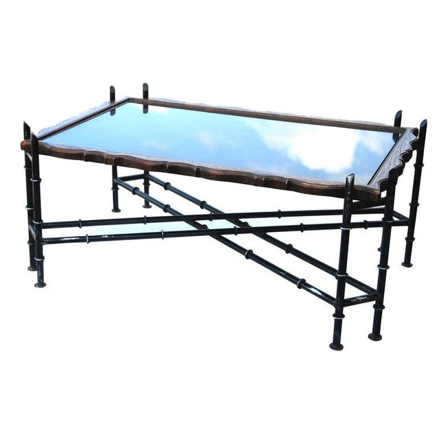 Chinese Late 20th Century Faux Bamboo Chinese Chippendale Cocktail Table For Sale - Image 3 of 5