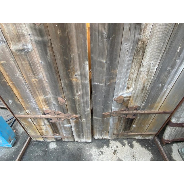 Mid 20th Century Old Mongolian Wood Door / Gate For Sale - Image 5 of 6