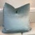 Transitional Aqua Silk Velvet 22” Pillows-A Pair For Sale - Image 3 of 5