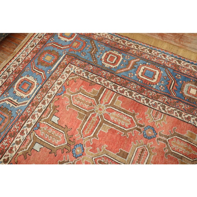 Zabihi Collection Antique Persian Bakshaish Rug - 12'4" x 14'7" For Sale - Image 12 of 12