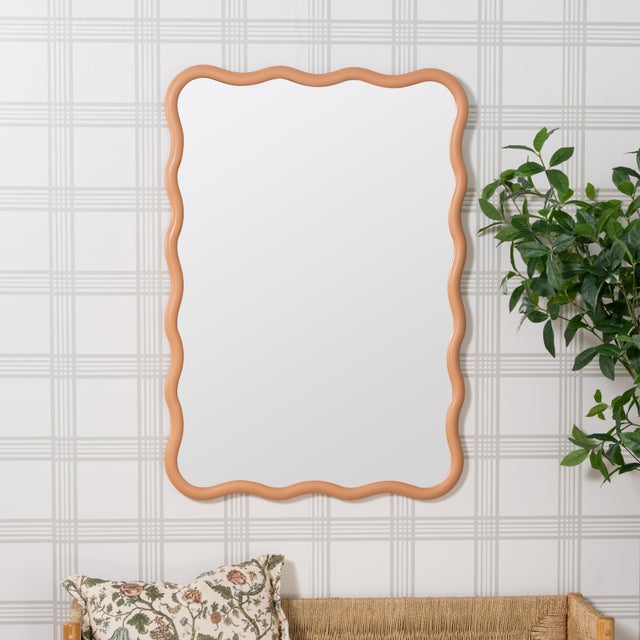 The Candace Pumpkin Spice mirror brings a warm, earthy richness to any wall with its deep pumpkin-toned painted wood...