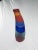 Multi-color striped vase with ground facets. Signed on base Jaime Guerrero and dated 2003 17 inches tall, excellent...