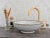 Contemporary Ceramic 14k Gold Rim Handmade Top Bathroom Sink For Sale - Image 3 of 4