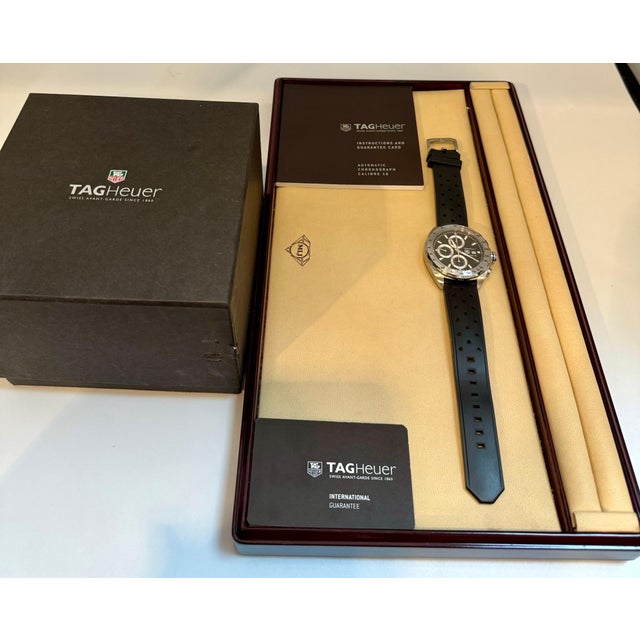 TAG HEUER FORMULA 1 Automatic Chronograph, 44 mm, Steel CAZ2010.WEA8098 Leather For Sale - Image 9 of 18