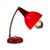 Vintage Red Desk Lamp with Brass Neck For Sale - Image 4 of 7